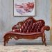European Leather Chaise Longue Chair New American Beauty Couch Solid Wood Recliner
