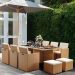 Waterproof Sun Protection PE Rattan, Outdoor Leisure Sofa Table and Chair Balcony, Terrace, Garden